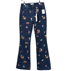 Driftwood Denim Wyatt Floral Embroidered Jeans Size 28